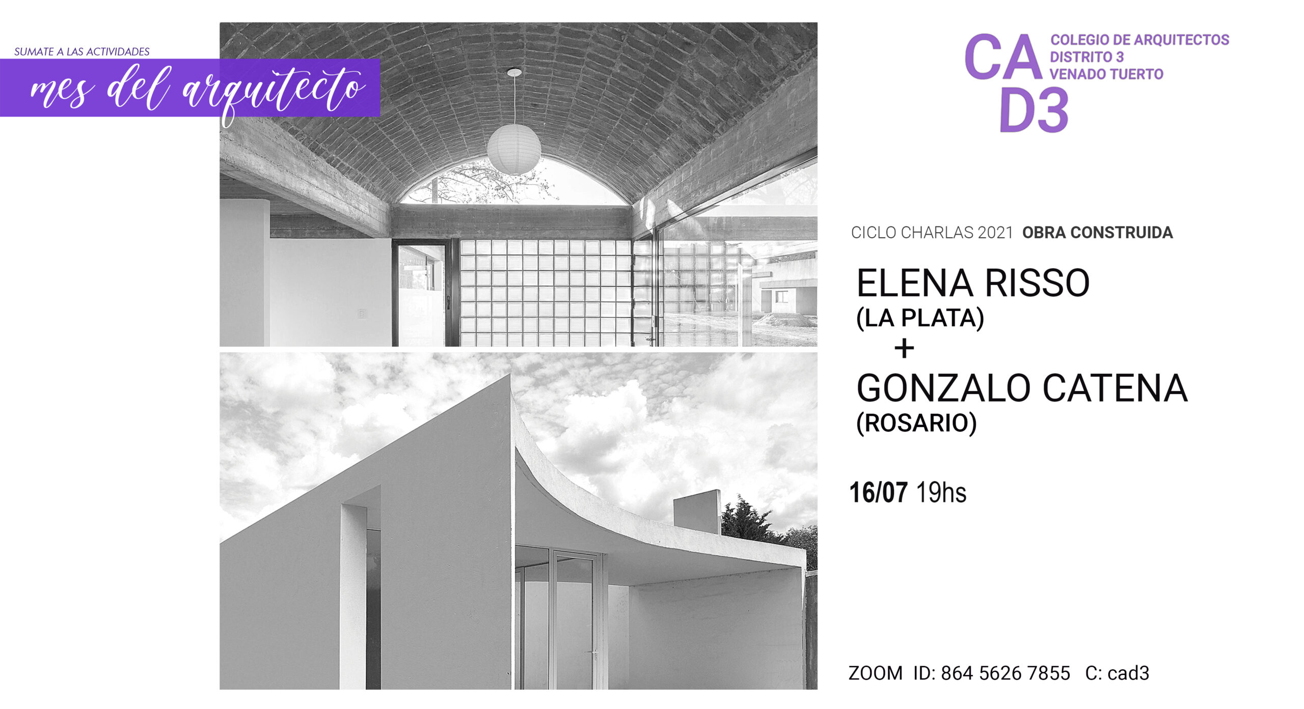 CICLO DE CHARLAS 2021 – ELENA RISSO (LA PLATA) + GONZALO CATENA (ROSARIO)