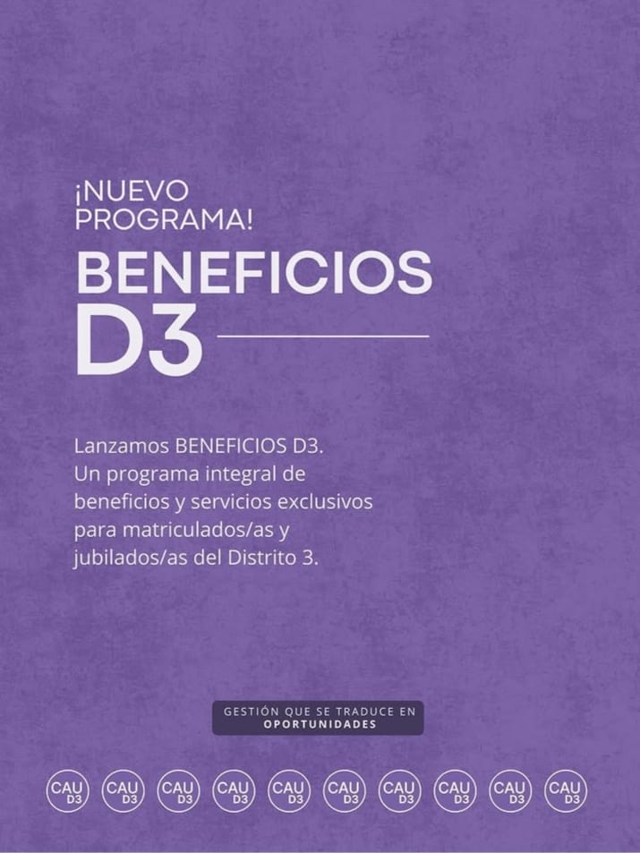 NUEVO PROGRAMA: BENEFICIOS D3!