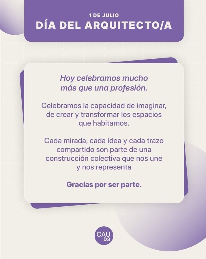 1 de Julio – DIA DEL ARQUITECTO/A